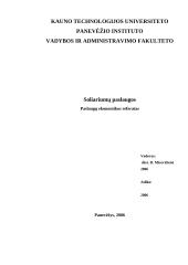 Verslo planas: soliariumų paslaugos