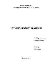 Viešosios kalbos ypatumai