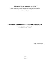 Asmeninio kompiuterio (AK) funkcinės architektūros schemos sudarymas