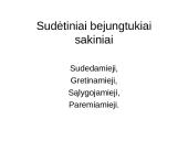 Sudėtiniai bejungtukiai sakiniai