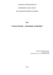 Vaclavas Havelas "aksominėje revoliucijoje"