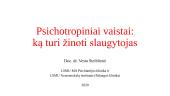 Psichotropiniai vaistai. Ką turi žinoti slaugytojas?