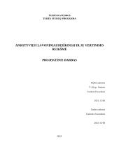 Ankstyvieji lavoniniai reiškiniai ir jų vertinimo reikšmė