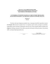 Lengvųjų automobilių transmisijos remonto technologijos UAB „Autoarta“ projektavimas  3 puslapis