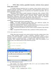 HTML kalbos aprašymas 3 puslapis