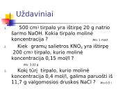 Tirpalo koncentracija, molinė koncentracija 11 puslapis