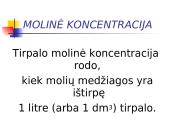 Tirpalo koncentracija, molinė koncentracija 7 puslapis
