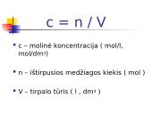 Tirpalo koncentracija, molinė koncentracija 8 puslapis