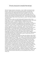 Žmonių tarpusavio santykiai literatūroje (Grušas, Biliūnas)