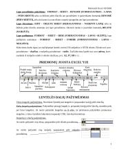 Pažintis su skaičiuoklės programa MS Excel 3 puslapis