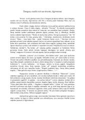 Žmogaus, esančio toli nuo tėvynės, išgyvenimai