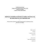 Didžiųjų raidžių rašymas įvairių institucijų ir dokumentų pavadinimuose 