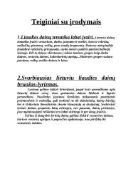 Lietuvių liaudies dainų savitumas 3 puslapis