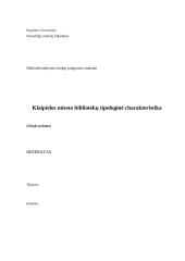Klaipėdos miesto bibliotekų tipologinė charakteristika