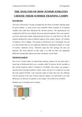 The analysis of how junior athletes choose their summer training camps