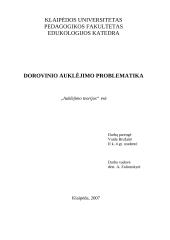 Dorovinio auklėjimo problematika