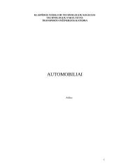 Automobiliai ir pagrindinės jų dalys