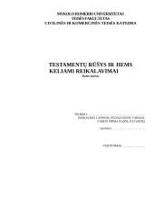 Testamentų rūšys ir jiems keliami reikalavimai 1 puslapis