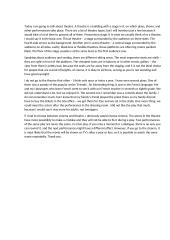 Speaking about theatre