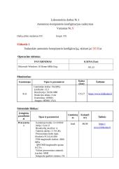 Asmeninio kompiuterio konfigūracijos sudarymas