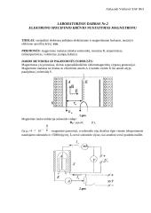 Elektrono specifinio krūvio tyrimas magnetronu