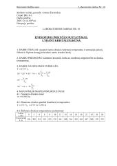 Entropijos pokyčio nustatymas lydant kristalinį kūną