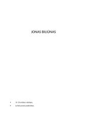 Pagrindiniai kūriniai ir biografija - Jonas Biliūnas 1 puslapis