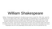 William Shakespeare and his creativity 2 puslapis