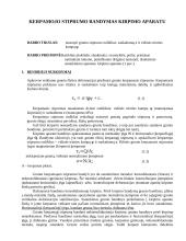 Kerpamojo stiprumo bandymas kirpimo aparatu