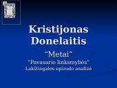 "Metai" - lakštingalos epizodo analizė 
