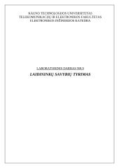 Laidininkų savybių tyrimas