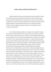 Kokias amžinas problemas kelia literatūra? 