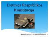 Lietuvos Respublikos Konstitucija - pagrindiniai straipsniai