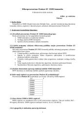 Mikroprocesoriaus Pentium III  SIMD komandos