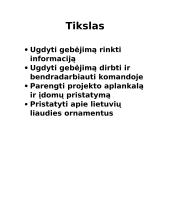 Projektinis darbas: Lietuvių liaudies ornamentai 2 puslapis