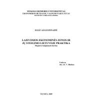 Laisvosios ekonominės zonos ir jų steigimo Lietuvoje praktika