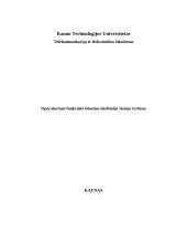 Operatoriaus funkcinės būsenos darbinėje vietoje tyrimas