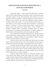 Keliautojai ir jų kelionių aprašymai XIX a. lietuvių literatūroje 3 puslapis