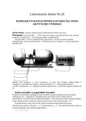 Radioaktyviojo β spinduliavimo šaltinio aktyvumo tyrimas su skaičiavimais