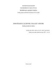 Rinkodaros galimybių analizė turizme