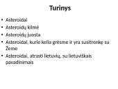 Asteroidai: kilmė, juosta, lietuvių atrasti asteroidai 2 puslapis