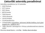 Asteroidai: kilmė, juosta, lietuvių atrasti asteroidai 16 puslapis