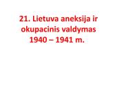 Lietuvos aneksija ir okupacinis valdymas 1940 – 1941 m.