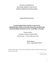 Lyginamoji socialinių paslaugų administravimo analizė: Šiaulių rajono ir Radviliškio rajono savivaldybių atvejis  2 puslapis