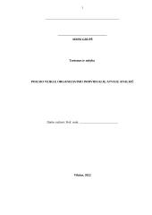 Poilsio veiklų organizavimo individualių atvejų analizė