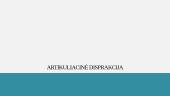 Artikuliacinė dispraksija