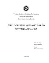 Analoginių baigiamojo darbo sistemų apžvalga 1 puslapis