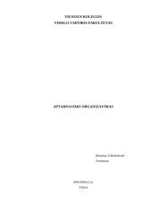 Aptarnavimo organizavimas