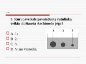 Archimedo jėga ir jos veikimas 14 puslapis