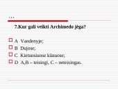 Archimedo jėga ir jos veikimas 16 puslapis